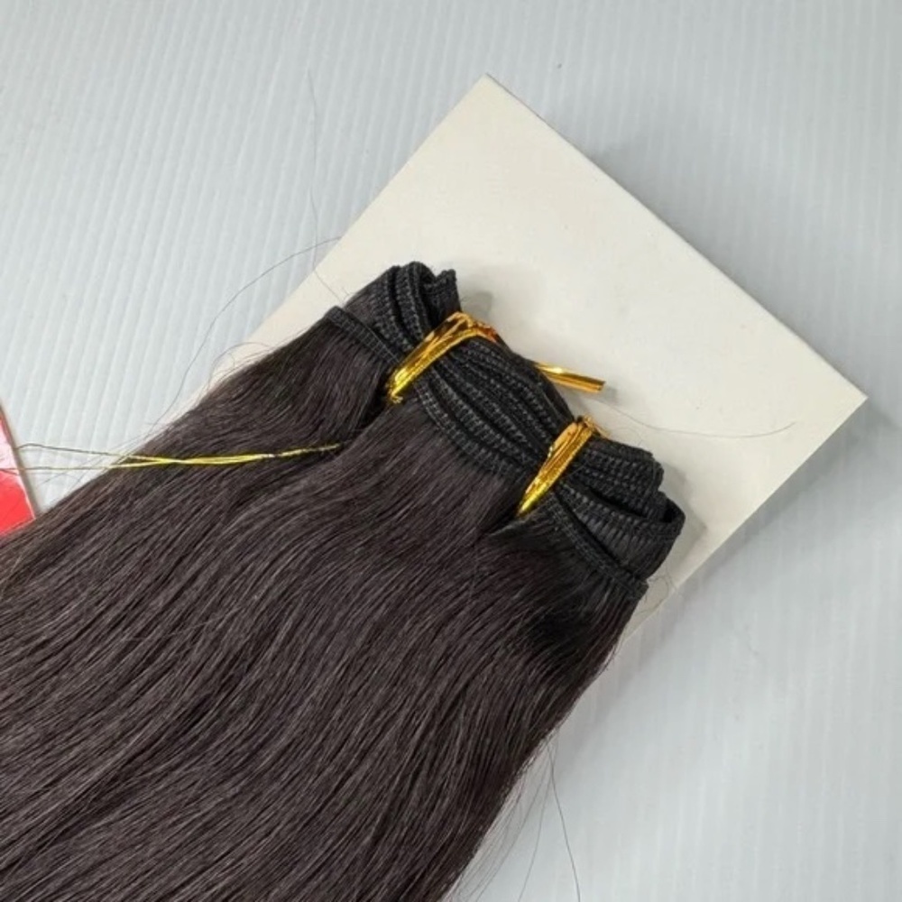 100% Human hair Extensions 18 In Natural Black Unprocessed hair - Picture 3 of 4